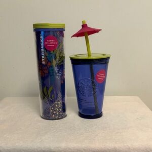 Starbucks *EXCLUSIVELY* Only in Hawaii Collection Blue and Lime Tumblers